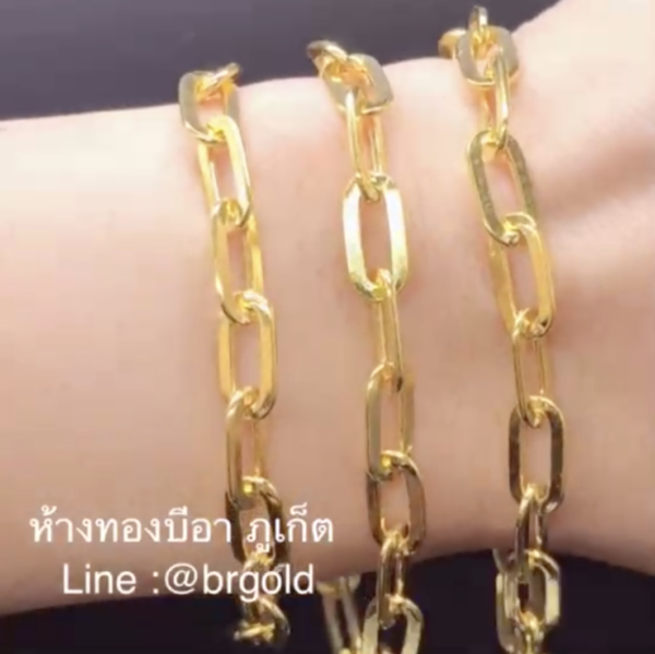 กำไลข้อมือเงินอิตาลี/เงินอิตาลีสามสี - Image 3